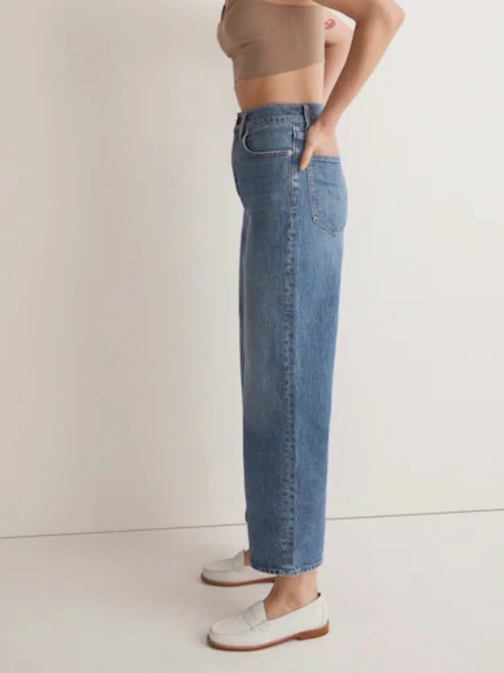Madewell Blue High-Rise Wide-Leg Jeans